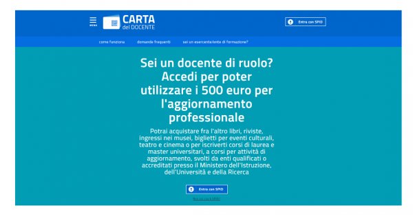 carta docente online oggi registrazione spid a9b43